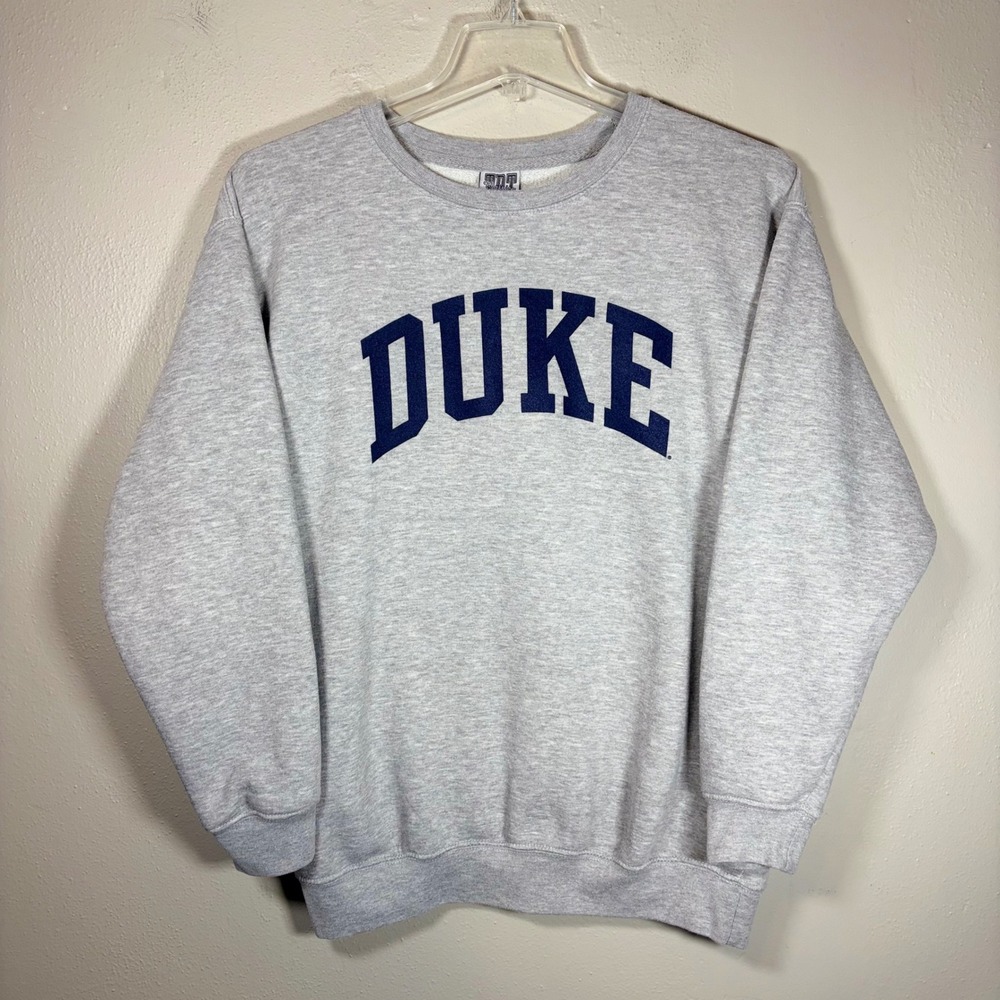Duke University Blue Devils Sweatshirt TRT Classics Gray Navy Large 3238 0523